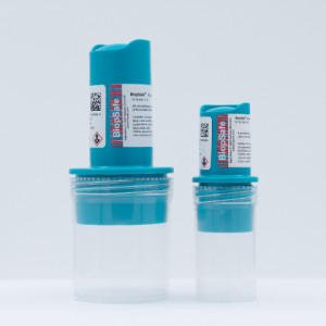 Frasco BiopSafe para biopsia con formalina al 10 por ciento en OralTrace